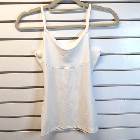 Spanx Assets Shaping Cami Tank Bra Top White Size Small EUC - Picture 1 of 3